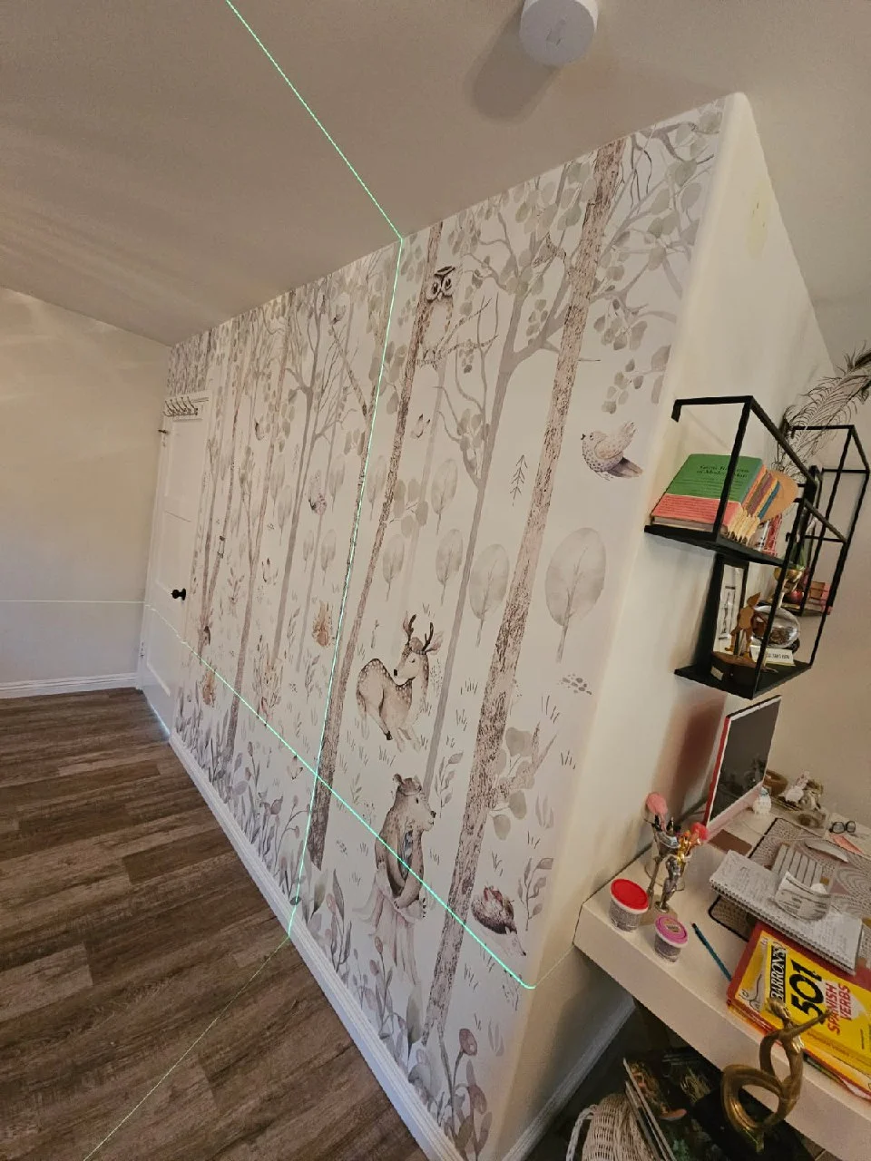 Precision craftsmanship in wallpaper installation